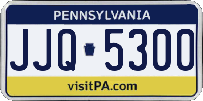 PA license plate JJQ5300