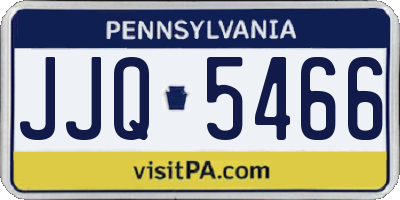 PA license plate JJQ5466
