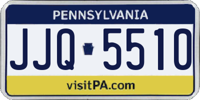 PA license plate JJQ5510