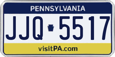 PA license plate JJQ5517
