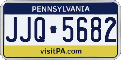 PA license plate JJQ5682