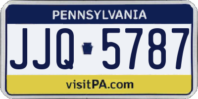 PA license plate JJQ5787