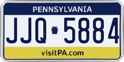 PA license plate JJQ5884
