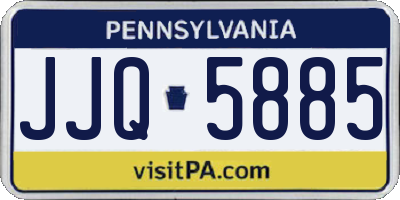 PA license plate JJQ5885