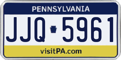 PA license plate JJQ5961