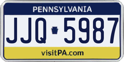 PA license plate JJQ5987