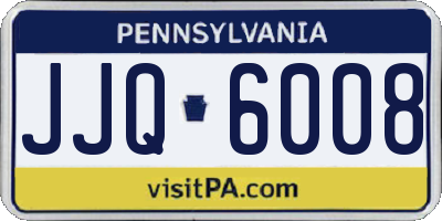 PA license plate JJQ6008