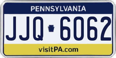 PA license plate JJQ6062