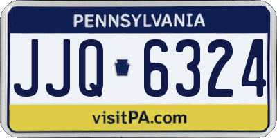 PA license plate JJQ6324