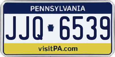 PA license plate JJQ6539