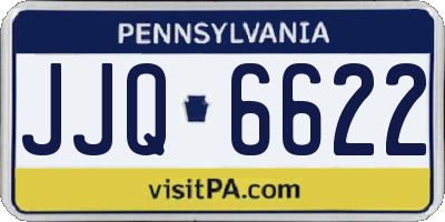 PA license plate JJQ6622
