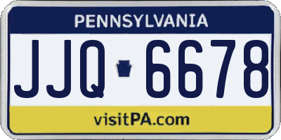 PA license plate JJQ6678