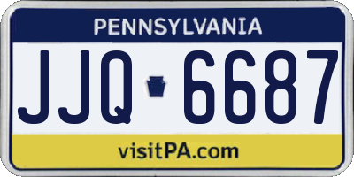 PA license plate JJQ6687