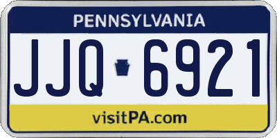 PA license plate JJQ6921