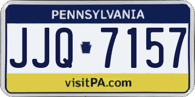 PA license plate JJQ7157