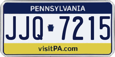 PA license plate JJQ7215