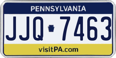 PA license plate JJQ7463