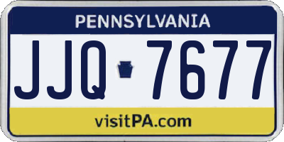 PA license plate JJQ7677