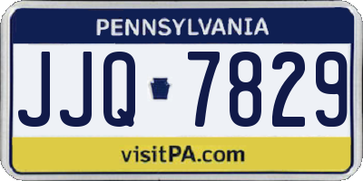 PA license plate JJQ7829