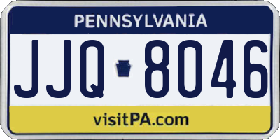PA license plate JJQ8046