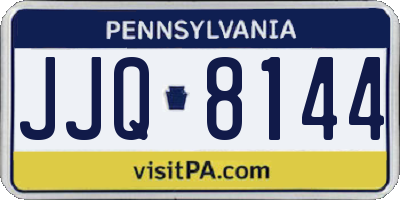PA license plate JJQ8144