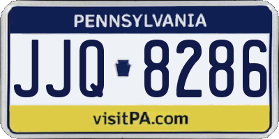 PA license plate JJQ8286