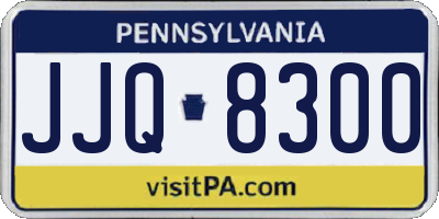 PA license plate JJQ8300