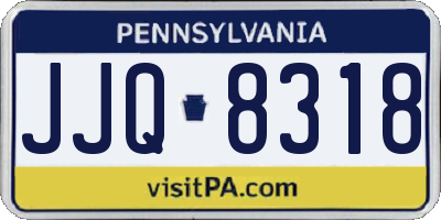PA license plate JJQ8318