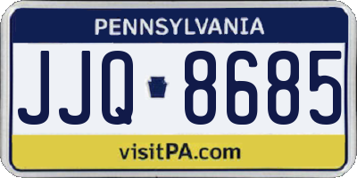 PA license plate JJQ8685