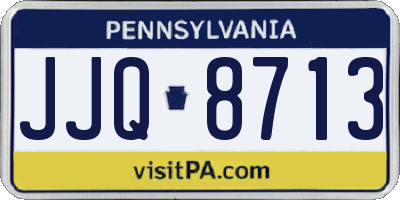 PA license plate JJQ8713