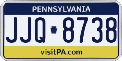 PA license plate JJQ8738