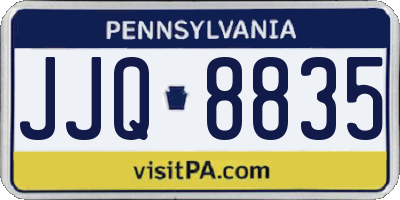 PA license plate JJQ8835
