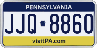 PA license plate JJQ8860