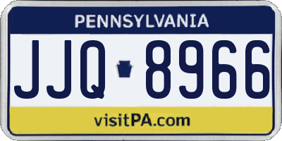 PA license plate JJQ8966
