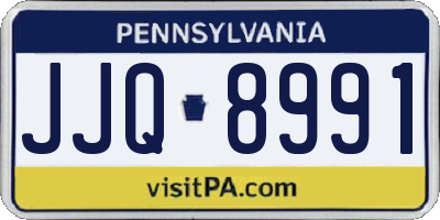 PA license plate JJQ8991