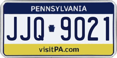 PA license plate JJQ9021