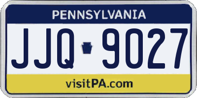 PA license plate JJQ9027