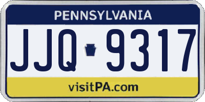 PA license plate JJQ9317
