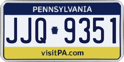 PA license plate JJQ9351
