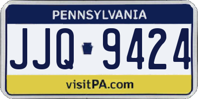 PA license plate JJQ9424