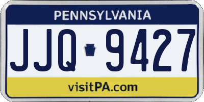 PA license plate JJQ9427