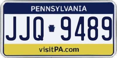PA license plate JJQ9489