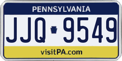 PA license plate JJQ9549