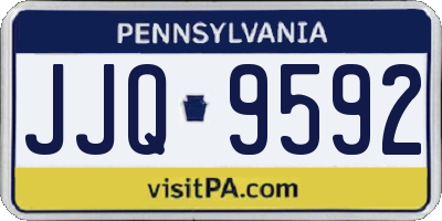 PA license plate JJQ9592