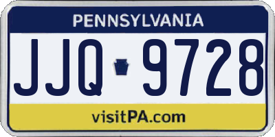 PA license plate JJQ9728