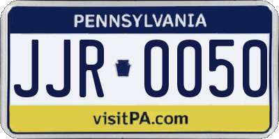 PA license plate JJR0050
