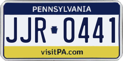PA license plate JJR0441