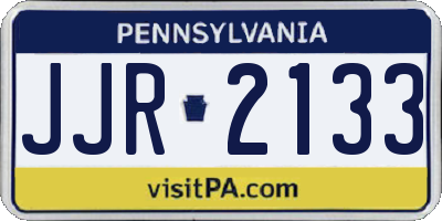 PA license plate JJR2133