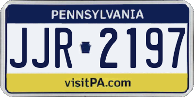 PA license plate JJR2197