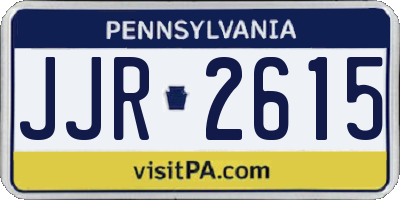 PA license plate JJR2615